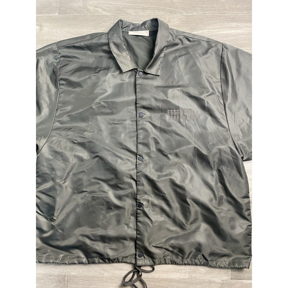 Fear of God - Essentials  Coaches Jacket Short Sleeves Men's Size 2xl Brown